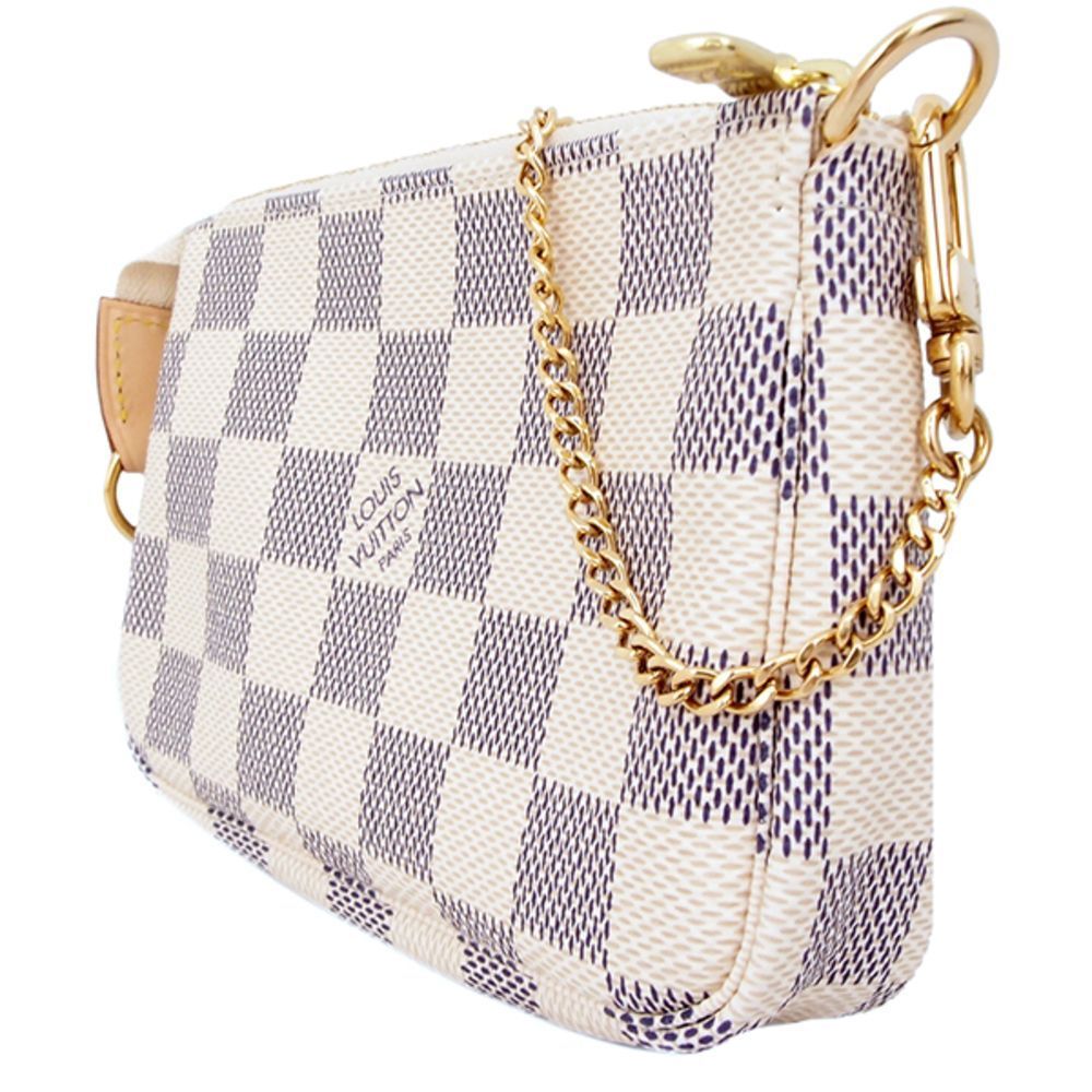 Pochette Accessoire Pouch Chain Damier Azur Leather - Picture 3 of 6